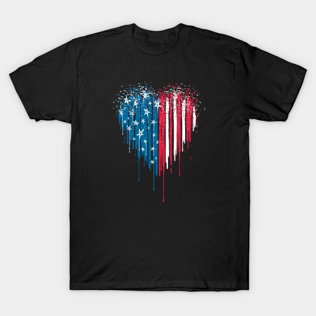 Bleeding Heart American T-Shirt by katiestack.art